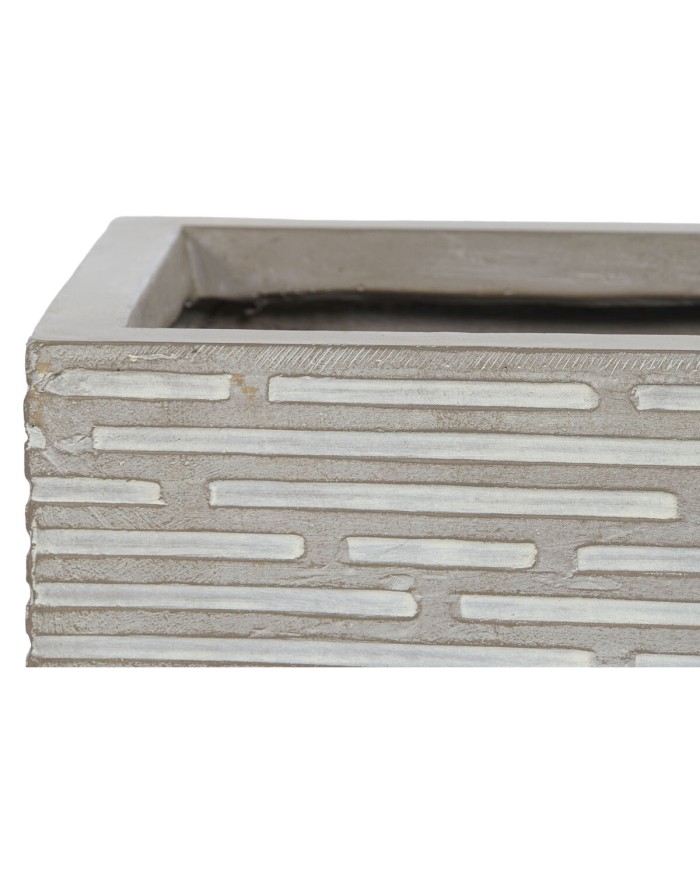 Vaso rettangolare da Balcone Home ESPRIT Beige Magnesio 74,5 x 37,5 x 37,5 cm