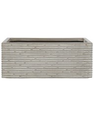 Vaso rettangolare da Balcone Home ESPRIT Beige Magnesio 74,5 x 37,5 x 37,5 cm