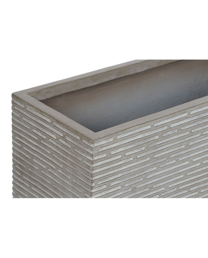 Vaso rettangolare da Balcone Home ESPRIT Beige Magnesio 74,5 x 37,5 x 37,5 cm