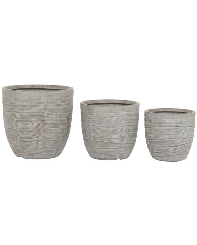 Set di vasi da fiori Home ESPRIT Beige Fibra di Vetro Magnesio 45 x 45 x 43 cm (3 Unità) Set di vasi da fiori Home ESPRIT Beige Fibra di Vetro Magnesio 45 x 45 x 43 cm (3 Unità)