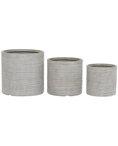Set di vasi da fiori Home ESPRIT Beige Fibra di Vetro Magnesio 44,5 x 44,5 x 44 cm (3 Unità) Set di vasi da fiori Home ESPRIT Beige Fibra di Vetro Magnesio 44,5 x 44,5 x 44 cm (3 Unità)
