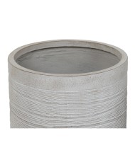 Set di vasi da fiori Home ESPRIT Beige Fibra di Vetro Magnesio 44,5 x 44,5 x 44 cm (3 Unità)