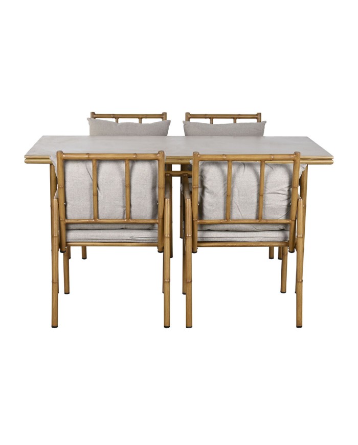 Mobili da giardino Home ESPRIT Beige 160 x 90 x 75 cm 83 cm (5 Pezzi)