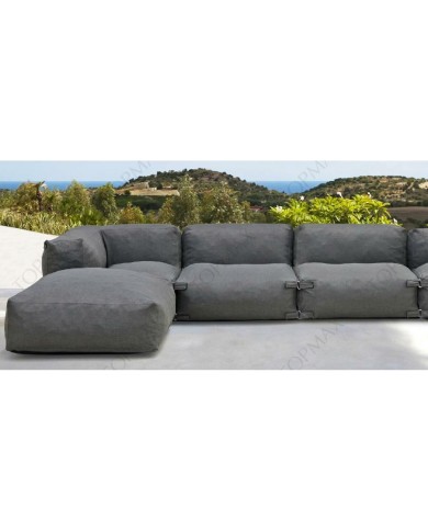 Poltrona da giardino Home ESPRIT Grigio 90 x 87 x 65 cm Poltrona da giardino Home ESPRIT Grigio 90 x 87 x 65 cm