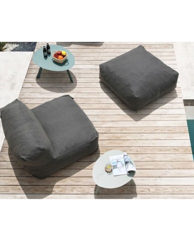 Poltrona da giardino Home ESPRIT Grigio 90 x 87 x 65 cm Poltrona da giardino Home ESPRIT Grigio 90 x 87 x 65 cm