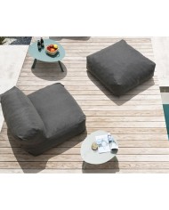 Poltrona da giardino Home ESPRIT Grigio 90 x 87 x 65 cm