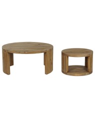 Set di 2 tavoli Home ESPRIT Legno 99 x 99 x 48 cm Set di 2 tavoli Home ESPRIT Legno 99 x 99 x 48 cm