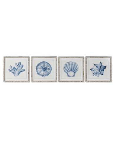 Quadro Home ESPRIT Corallo Mediterraneo 50 x 2,5 x 50 cm (4 Unità) Quadro Home ESPRIT Corallo Mediterraneo 50 x 2,5 x 50 cm (4 Unità)