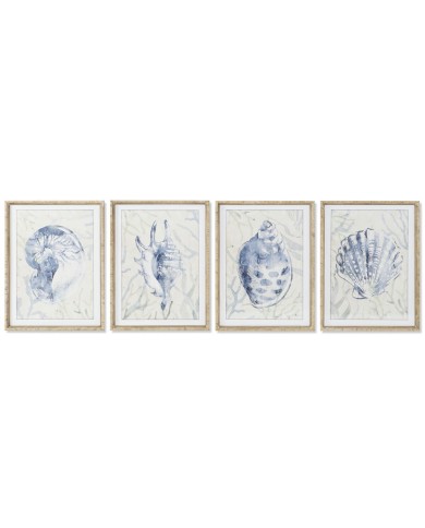 Quadro Home ESPRIT Mediterraneo Conchiglia 45 x 2,5 x 60 cm (4 Unità) Quadro Home ESPRIT Mediterraneo Conchiglia 45 x 2,5 x 60 cm (4 Unità)