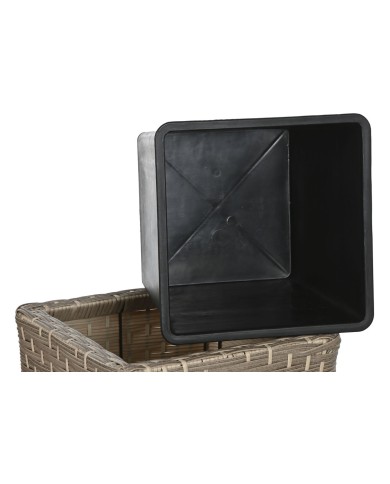 Set di vasi da fiori Home ESPRIT polipropilene Rattan 40 x 40 x 36 cm Set di vasi da fiori Home ESPRIT polipropilene Rattan 40 x 40 x 36 cm