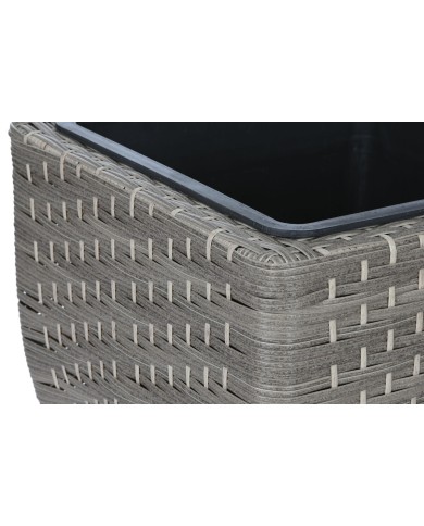 Set di vasi da fiori Home ESPRIT polipropilene Rattan 40 x 40 x 36 cm Set di vasi da fiori Home ESPRIT polipropilene Rattan 40 x 40 x 36 cm