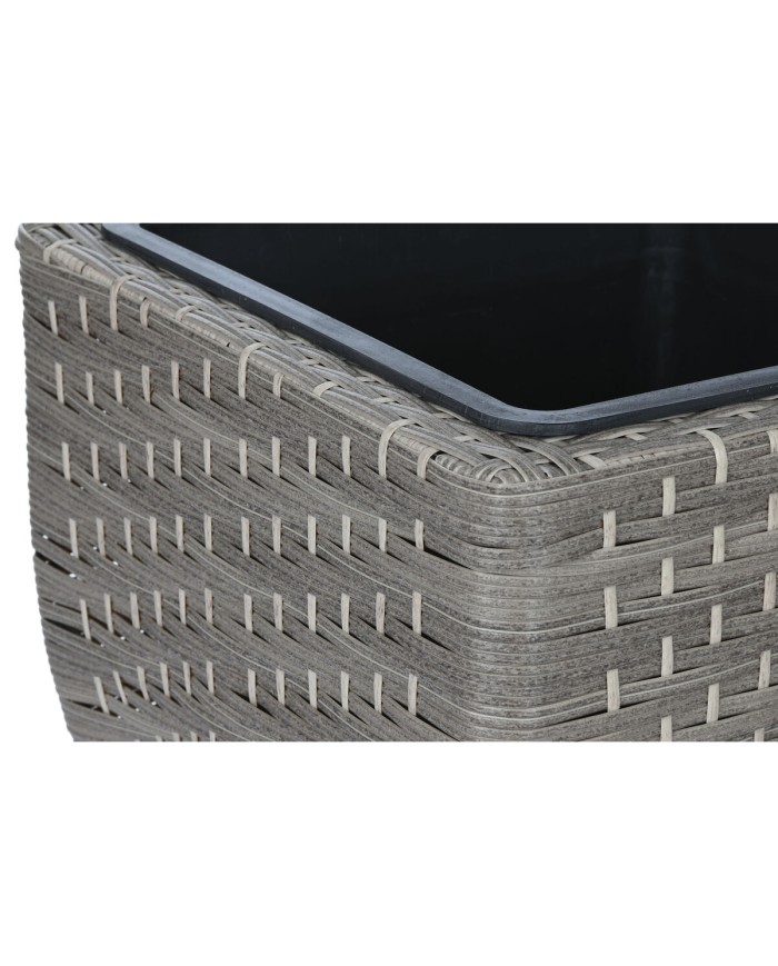 Set di vasi da fiori Home ESPRIT polipropilene Rattan 40 x 40 x 36 cm Set di vasi da fiori Home ESPRIT polipropilene Rattan 40 x 40 x 36 cm