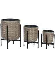 Vaso Home ESPRIT polipropilene Rattan 95 x 26 x 80 cm