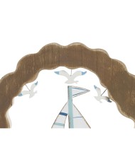 Statua Decorativa Home ESPRIT Azzurro Bianco Rosso Naturale 20 x 2,5 x 20 cm (2 Unità)