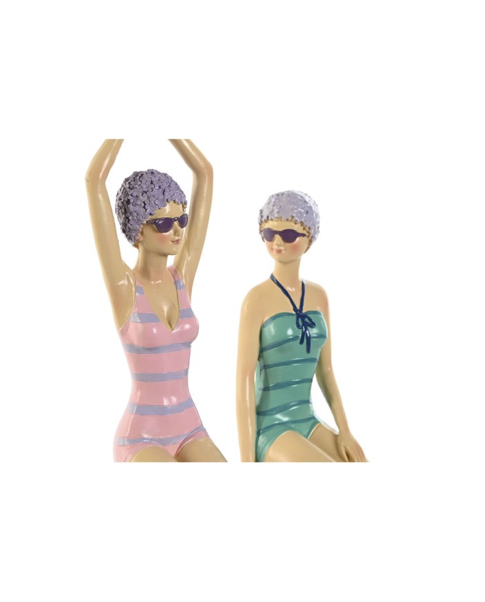 Statua Decorativa Home ESPRIT Turchese Lilla Mediterraneo 12,5 x 9 x 26,5 cm (2 Unità) Statua Decorativa Home ESPRIT Turchese Lilla Mediterraneo 12,5 x 9 x 26,5 cm (2 Unità)