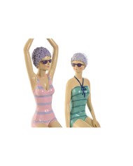 Statua Decorativa Home ESPRIT Turchese Lilla Mediterraneo 12,5 x 9 x 26,5 cm (2 Unità) Statua Decorativa Home ESPRIT Turchese Lilla Mediterraneo 12,5 x 9 x 26,5 cm (2 Unità)