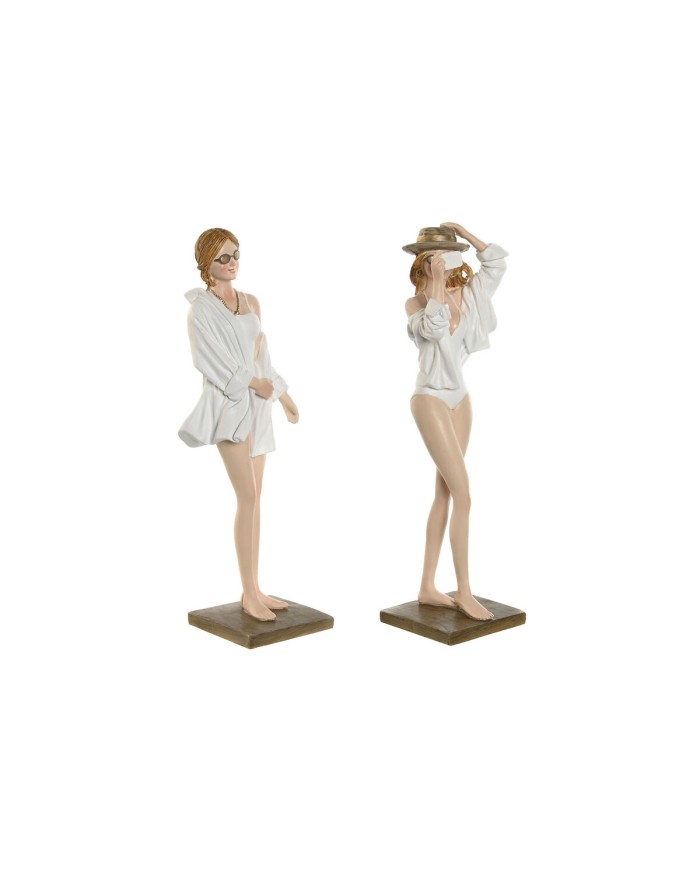 Statua Decorativa Home ESPRIT Bianco Beige Donna Mediterraneo 8 x 6,5 x 24,5 cm (2 Unità) Statua Decorativa Home ESPRIT Bianco Beige Donna Mediterraneo 8 x 6,5 x 24,5 cm (2 Unità)