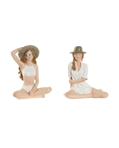 Statua Decorativa Home ESPRIT Bianco Beige Donna Mediterraneo 9,5 x 7,5 x 13 cm (2 Unità) Statua Decorativa Home ESPRIT Bianco Beige Donna Mediterraneo 9,5 x 7,5 x 13 cm (2 Unità)
