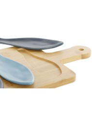 Set da Aperitivo Home ESPRIT Azzurro Verde Blu Marino Bambù Porcellana Mediterraneo Pesci 36 x 18 x 1,3 cm 5 Pezzi Set da Aperitivo Home ESPRIT Azzurro Verde Blu Marino Bambù Porcellana Mediterraneo Pesci 36 x 18 x 1,3 cm 5 Pezzi