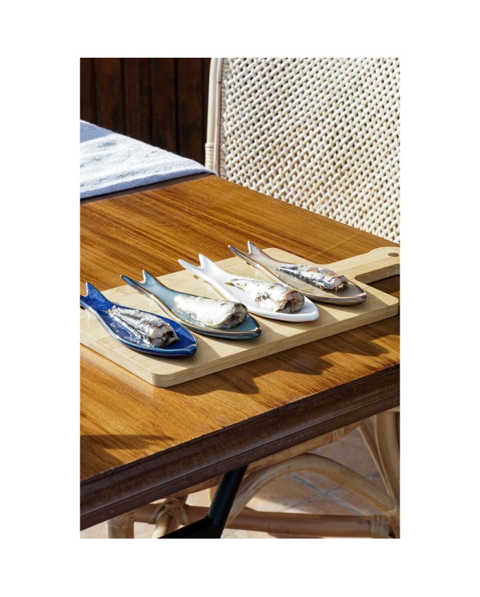 Set da Aperitivo Home ESPRIT Azzurro Verde Blu Marino Bambù Porcellana Mediterraneo Pesci 36 x 18 x 1,3 cm 5 Pezzi Set da Aperitivo Home ESPRIT Azzurro Verde Blu Marino Bambù Porcellana Mediterraneo Pesci 36 x 18 x 1,3 cm 5 Pezzi