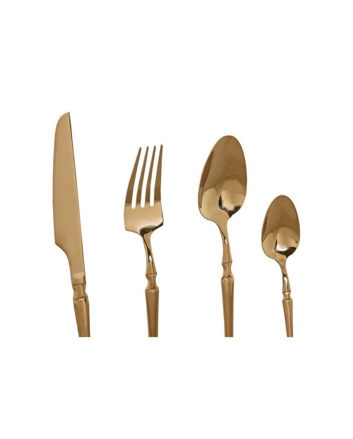 Posate Home ESPRIT Dorato Acciaio inossidabile 3 x 1,5 x 15 cm 16 Pezzi