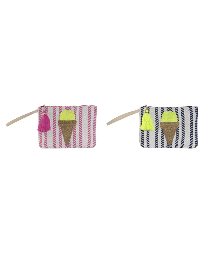 Necessaire Home ESPRIT Azzurro Rosa 26 x 2 x 19 cm (2 Unità) Necessaire Home ESPRIT Azzurro Rosa 26 x 2 x 19 cm (2 Unità)