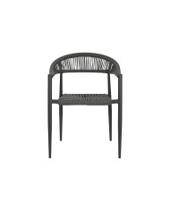 Sedia da giardino Home ESPRIT Nero Grigio scuro Alluminio Rattan 56 x 60 x 78 cm Sedia da giardino Home ESPRIT Nero Grigio scuro Alluminio Rattan 56 x 60 x 78 cm