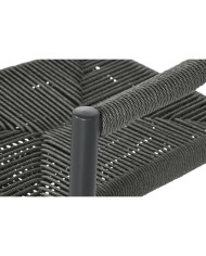 Sedia da giardino Home ESPRIT Nero Grigio scuro Alluminio Rattan 56 x 60 x 78 cm Sedia da giardino Home ESPRIT Nero Grigio scuro Alluminio Rattan 56 x 60 x 78 cm