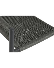 Sedia da giardino Home ESPRIT Nero Grigio scuro Alluminio Rattan 56 x 60 x 78 cm Sedia da giardino Home ESPRIT Nero Grigio scuro Alluminio Rattan 56 x 60 x 78 cm