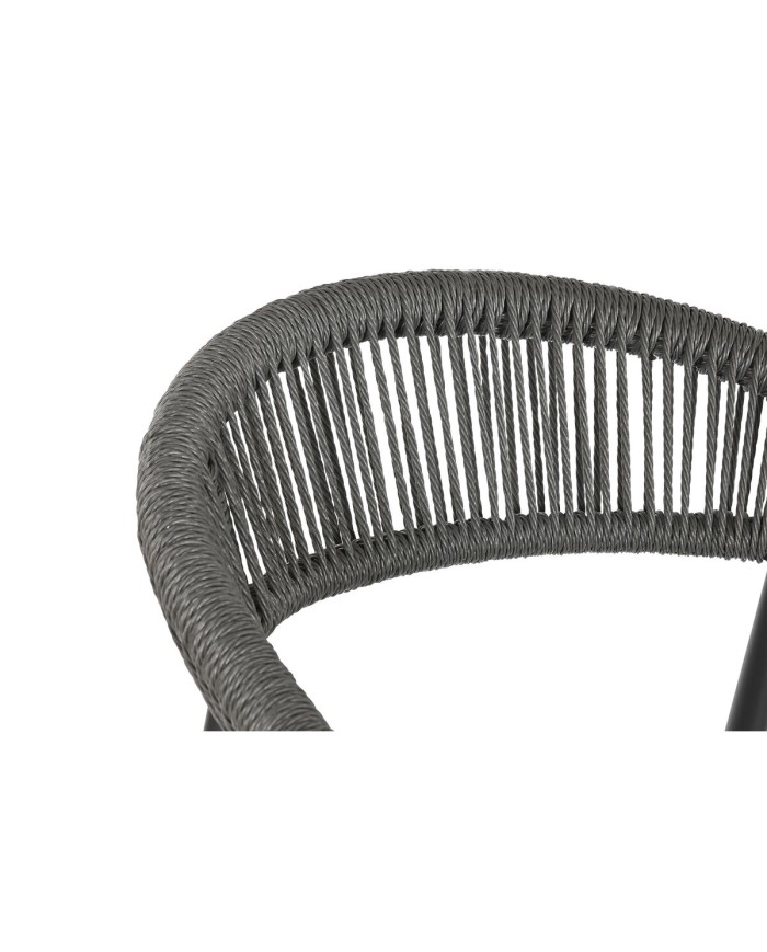 Sgabello Home ESPRIT Nero Grigio scuro Alluminio Rattan 52 x 55 x 105 cm Sgabello Home ESPRIT Nero Grigio scuro Alluminio Rattan 52 x 55 x 105 cm