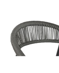 Sgabello Home ESPRIT Nero Grigio scuro Alluminio Rattan 52 x 55 x 105 cm Sgabello Home ESPRIT Nero Grigio scuro Alluminio Rattan 52 x 55 x 105 cm