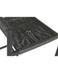 Sgabello Home ESPRIT Nero Grigio scuro Alluminio Rattan 52 x 55 x 105 cm Sgabello Home ESPRIT Nero Grigio scuro Alluminio Rattan 52 x 55 x 105 cm