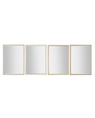 Specchio da parete Home ESPRIT Bianco Marrone Beige Grigio 66 x 2 x 92 cm 70 x 2 x 97 cm (4 Unità)