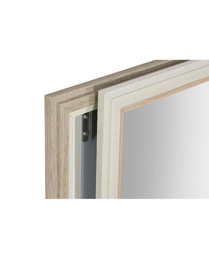 Specchio da parete Home ESPRIT Bianco Marrone Beige Grigio 66 x 2 x 92 cm 70 x 2 x 97 cm (4 Unità)