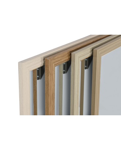 Specchio da parete Home ESPRIT Bianco Marrone Beige Grigio 66 x 2 x 92 cm (4 Unità)