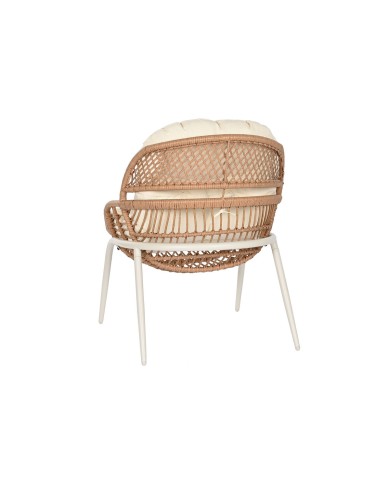 Set Tavolo con 2 Sedie Home ESPRIT Bianco Beige Grigio Naturale 55 x 55 x 47 cm Set Tavolo con 2 Sedie Home ESPRIT Bianco Beige Grigio Naturale 55 x 55 x 47 cm