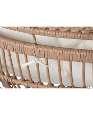 Set Tavolo con 2 Sedie Home ESPRIT Bianco Beige Grigio Naturale 55 x 55 x 47 cm