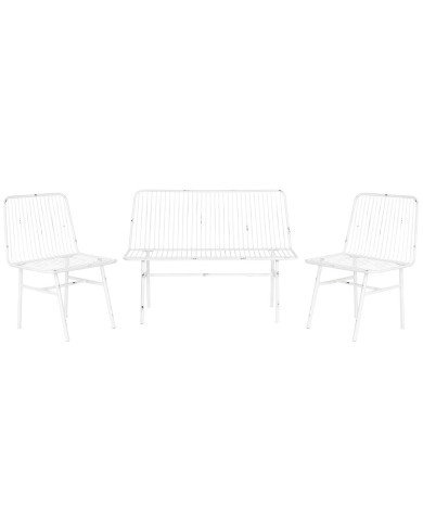 Mobili da giardino Home ESPRIT Bianco 115 x 53 x 83 cm (4 Pezzi) Mobili da giardino Home ESPRIT Bianco 115 x 53 x 83 cm (4 Pezzi)