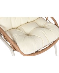 Set Tavolo con 2 Sedie Home ESPRIT Bianco Beige Grigio Naturale 55 x 55 x 47 cm