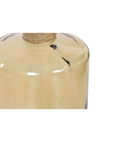 Vaso Home ESPRIT Giallo Corda Vetro Temperato 25 x 25 x 75 cm Vaso Home ESPRIT Giallo Corda Vetro Temperato 25 x 25 x 75 cm