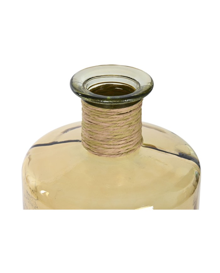 Vaso Home ESPRIT Giallo Corda Vetro Temperato 25 x 25 x 75 cm Vaso Home ESPRIT Giallo Corda Vetro Temperato 25 x 25 x 75 cm