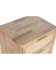 Cassettiera Home ESPRIT Naturale Metallo Legno d'albero della gomma 40 x 30 x 78 cm