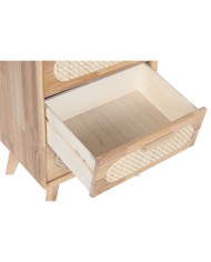 Cassettiera Home ESPRIT Naturale Metallo Legno d'albero della gomma 40 x 30 x 78 cm