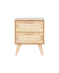 Comodino Home ESPRIT Legno Metallo Rattan 40 x 30 x 48 cm Comodino Home ESPRIT Legno Metallo Rattan 40 x 30 x 48 cm