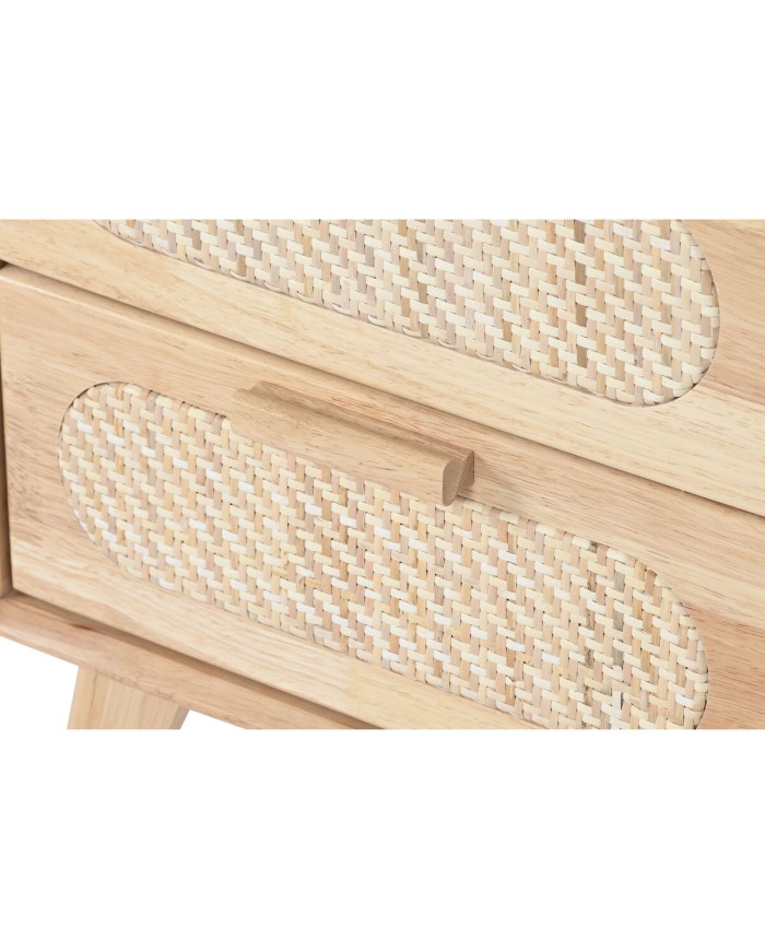 Comodino Home ESPRIT Legno Metallo Rattan 40 x 30 x 48 cm Comodino Home ESPRIT Legno Metallo Rattan 40 x 30 x 48 cm