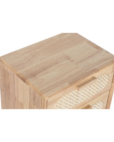 Cassettiera Home ESPRIT Naturale Metallo Legno d'albero della gomma 40 x 30 x 63 cm