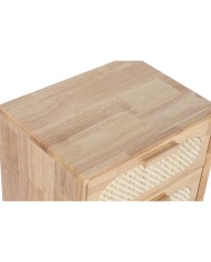 Cassettiera Home ESPRIT Naturale Metallo Legno d'albero della gomma 40 x 30 x 63 cm