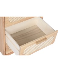 Cassettiera Home ESPRIT Naturale Metallo Legno d'albero della gomma 40 x 30 x 63 cm