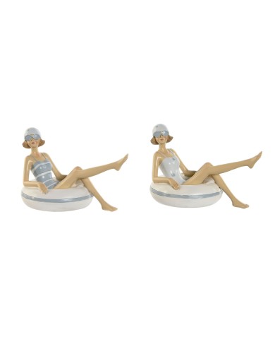 Statua Decorativa Home ESPRIT Bianco Blu cielo Mediterraneo 17,5 x 10 x 10,5 cm (2 Unità) Statua Decorativa Home ESPRIT Bianco Blu cielo Mediterraneo 17,5 x 10 x 10,5 cm (2 Unità)