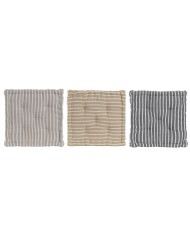 Cuscino Home ESPRIT Giallo Beige Mediterraneo 56 x 56 x 13 cm (3 Unità)